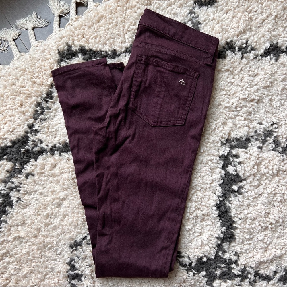 Rag & Bone skinny jeans in Wine